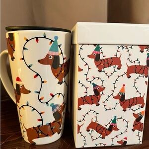 Festive Dachshund Mug with Gift Box